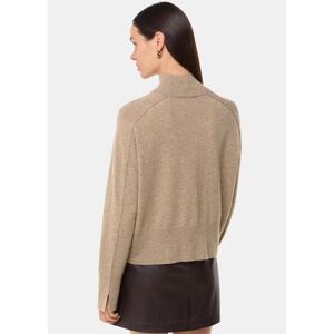 Whistles Oatmeal Cashmere Funnel Neck